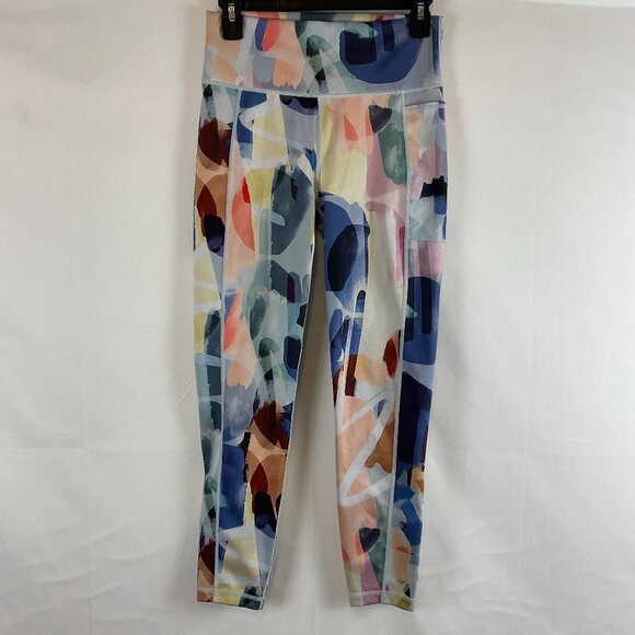 Sweaty Betty Super Sculpt 7/8 Length Leggings M Blue Green Brown Purple Yellow - Picture 1 of 9